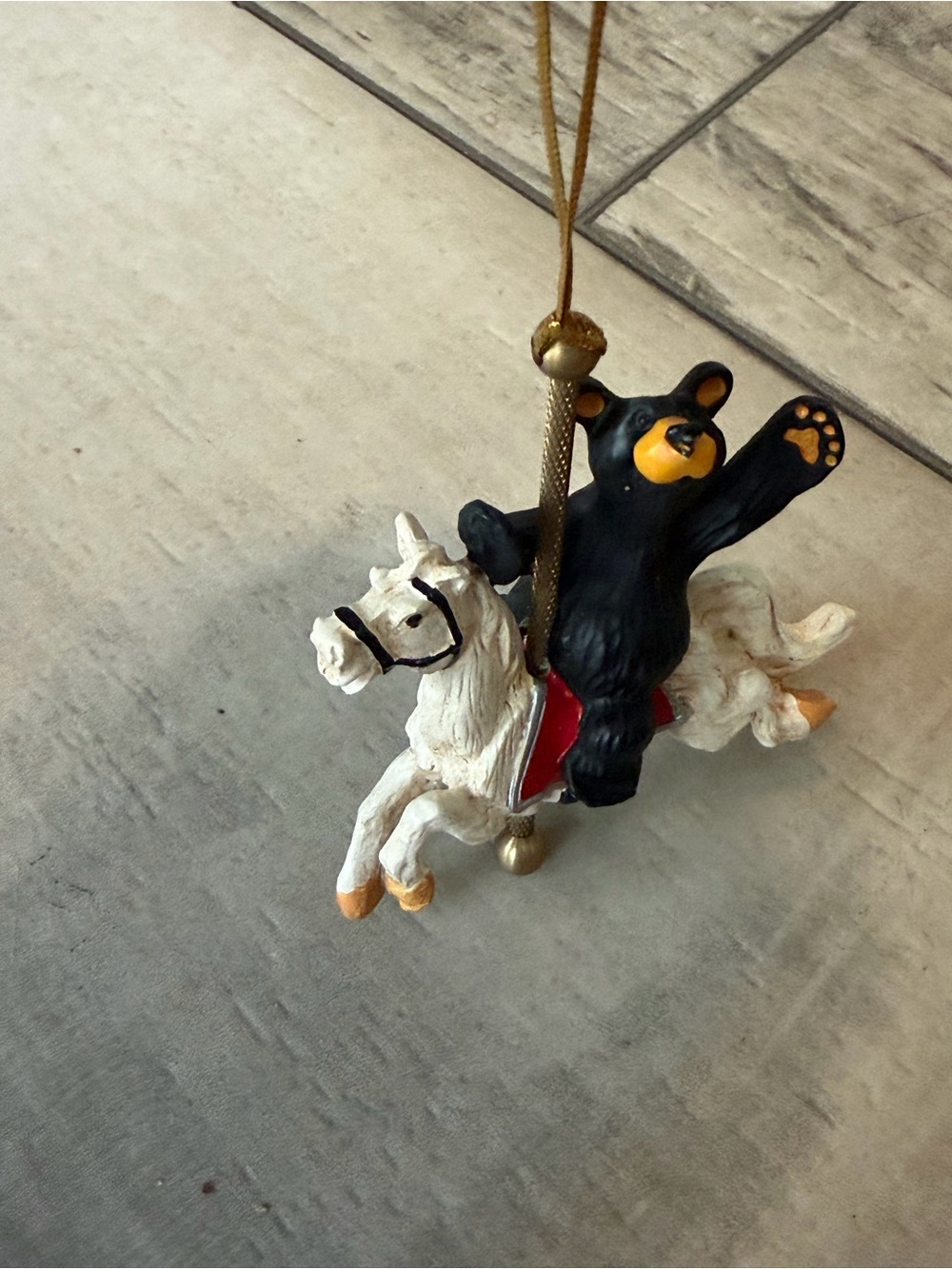 Big Sky Carvers Bearfoots by Jeff Fleming Rustic Bear Carousel Holiday Ornament